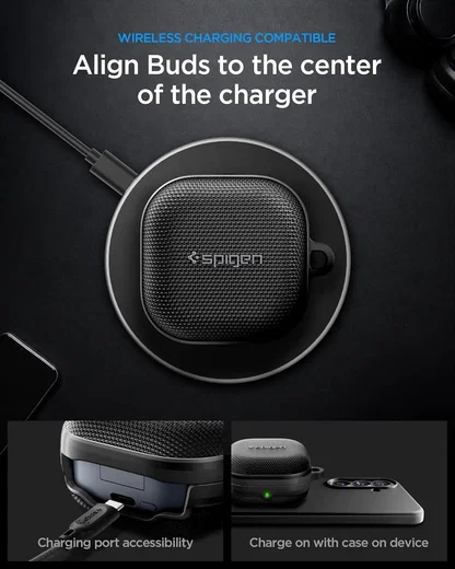 Spigen Classic Fit Samsung Galaxy Buds 4 / Buds 4 Pro Hoesje Zwart afbeelding 6