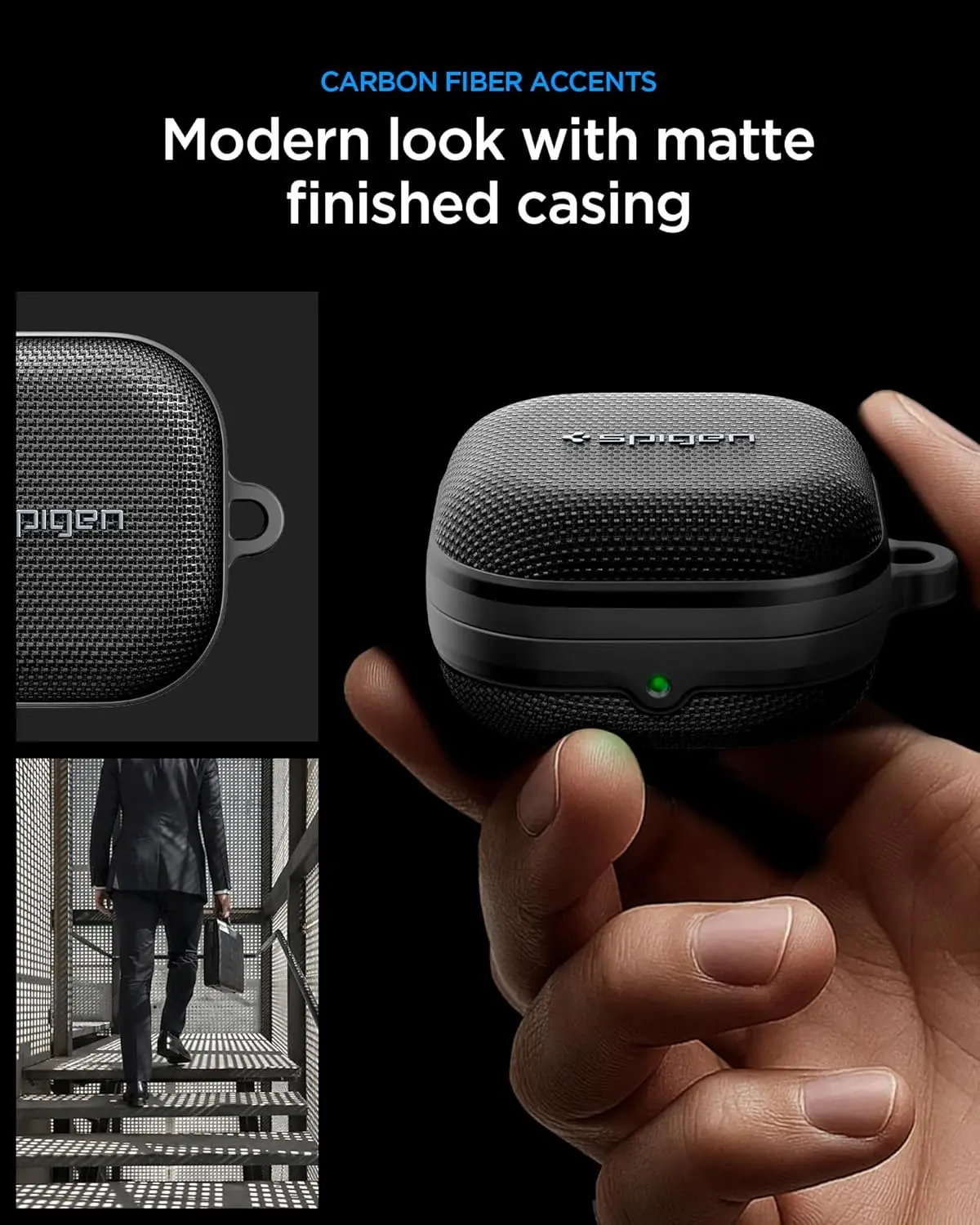 Spigen Classic Fit Samsung Galaxy Buds 4 / Buds 4 Pro Hoesje Zwart afbeelding 3