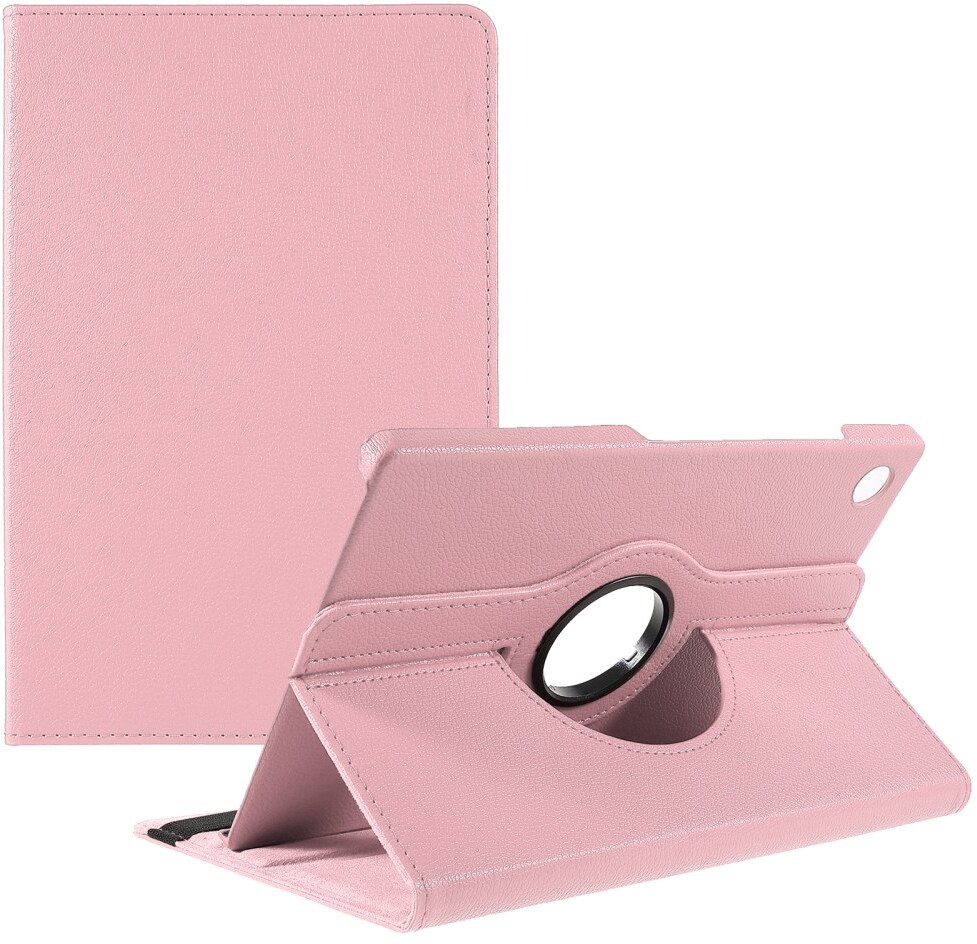 Samsung Galaxy Tab A11 Plus Hoes 360° Draaibare Book Case Roze afbeelding 1
