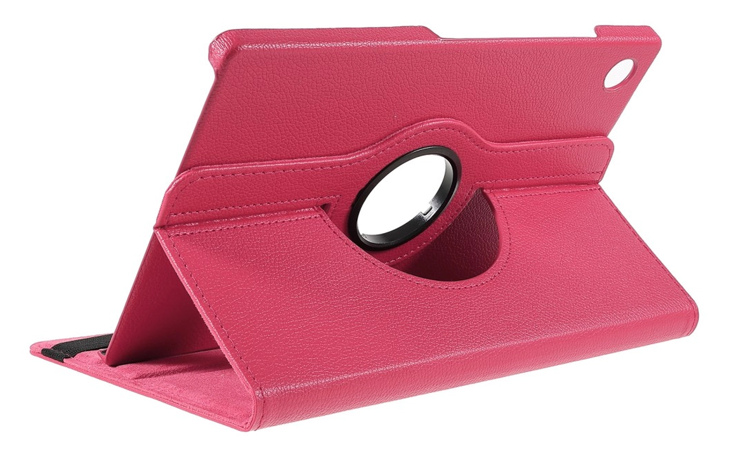 Samsung Galaxy Tab A11 Plus Hoes 360° Draaibare Book Case Rood Roze afbeelding 4
