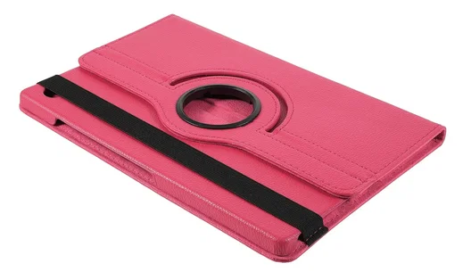 Samsung Galaxy Tab A11 Plus Hoes 360° Draaibare Book Case Rood Roze afbeelding 5