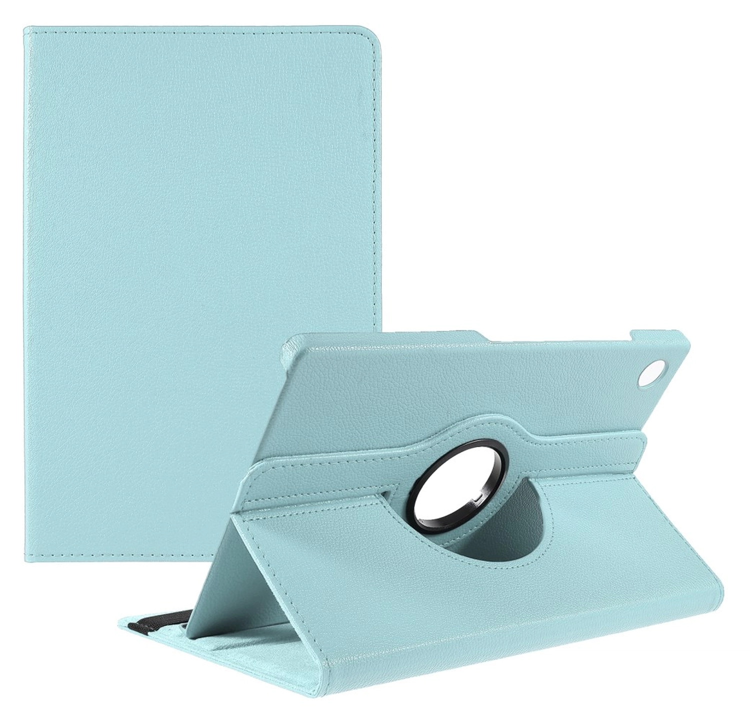 Samsung Galaxy Tab A11 Plus Hoes 360° Draaibare Book Case Lichtblauw afbeelding 1