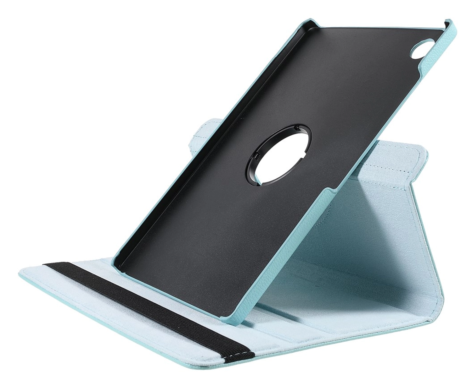 Samsung Galaxy Tab A11 Plus Hoes 360° Draaibare Book Case Lichtblauw afbeelding 2