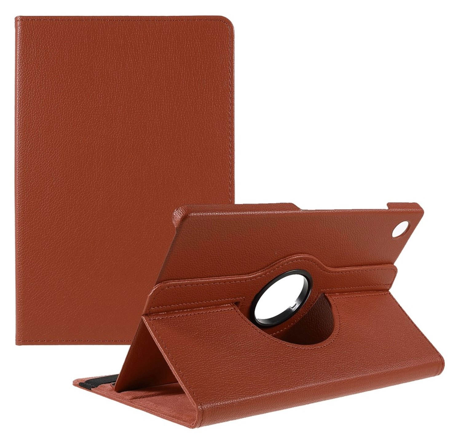 Samsung Galaxy Tab A11 Plus Hoes 360° Draaibare Book Case Bruin afbeelding 1