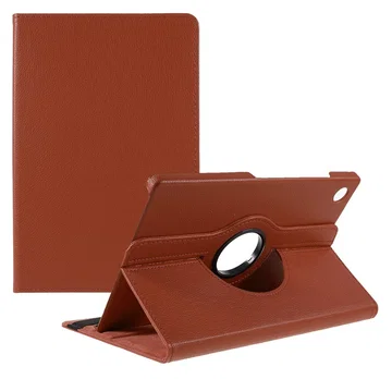 Samsung Galaxy Tab A11 Plus Hoes 360° Draaibare Book Case Bruin