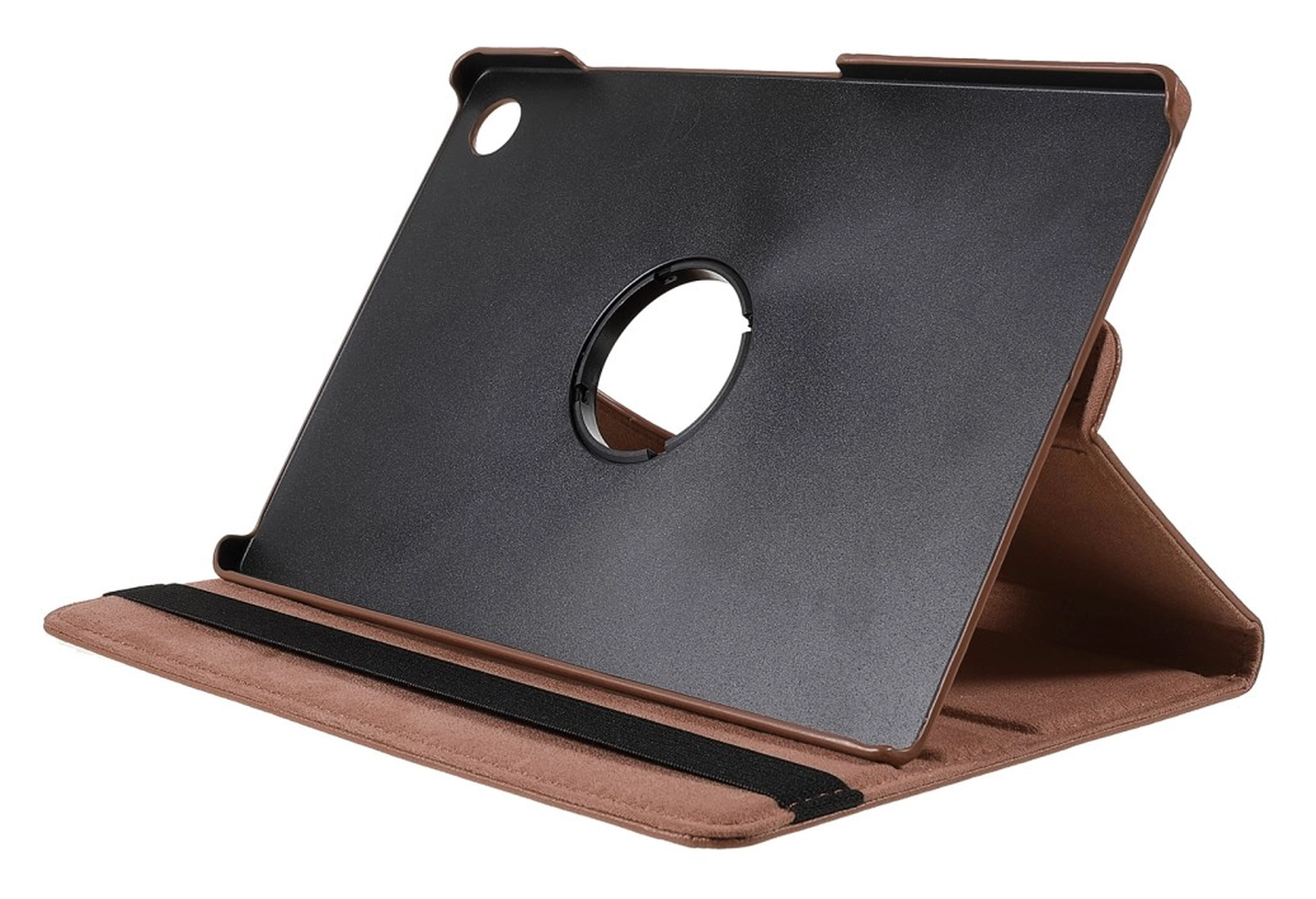 Samsung Galaxy Tab A11 Plus Hoes 360° Draaibare Book Case Bruin afbeelding 3
