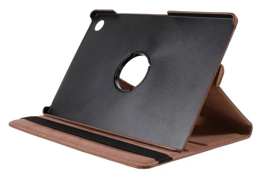 Samsung Galaxy Tab A11 Plus Hoes 360° Draaibare Book Case Bruin afbeelding 3