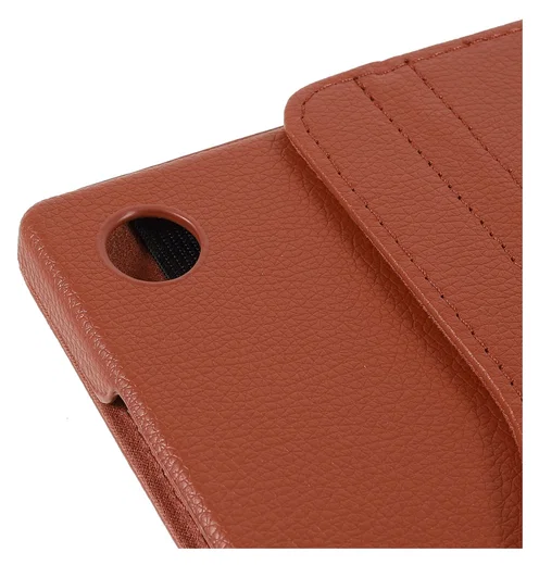 Samsung Galaxy Tab A11 Plus Hoes 360° Draaibare Book Case Bruin afbeelding 6
