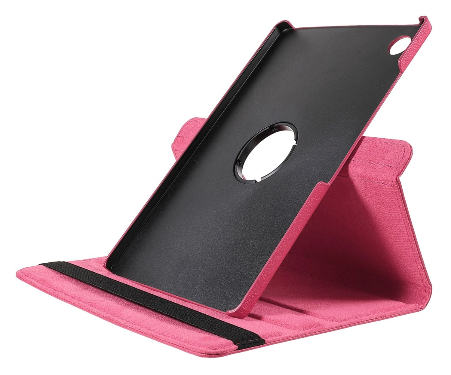 Samsung Galaxy Tab A9 Plus Hoes 360° Draaibare Book Case Rood Roze afbeelding 2