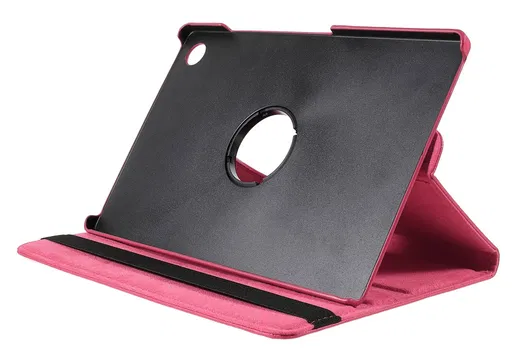 Samsung Galaxy Tab A9 Plus Hoes 360° Draaibare Book Case Rood Roze afbeelding 3