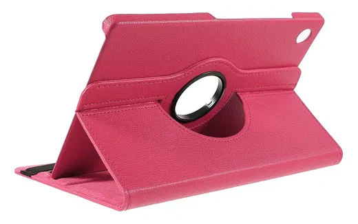 Samsung Galaxy Tab A9 Plus Hoes 360° Draaibare Book Case Rood Roze afbeelding 4