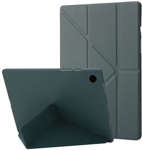 Samsung Galaxy Tab A11 Plus / Tab A9 Plus Origami Standaard Bookcase Donkergroen afbeelding 1