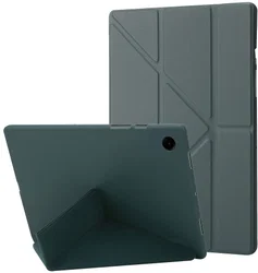 Samsung Galaxy Tab A11 Plus / Tab A9 Plus Origami Standaard Bookcase Donkergroen afbeelding