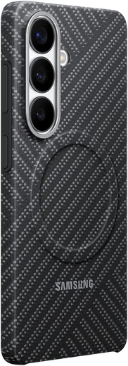 Origineel Samsung Galaxy S26 Hoesje Carbon Magnet Back Cover Grijs afbeelding 2