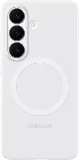 Origineel Samsung Galaxy S26 Hoesje Siliconen Magnet Back Cover Wit afbeelding 1