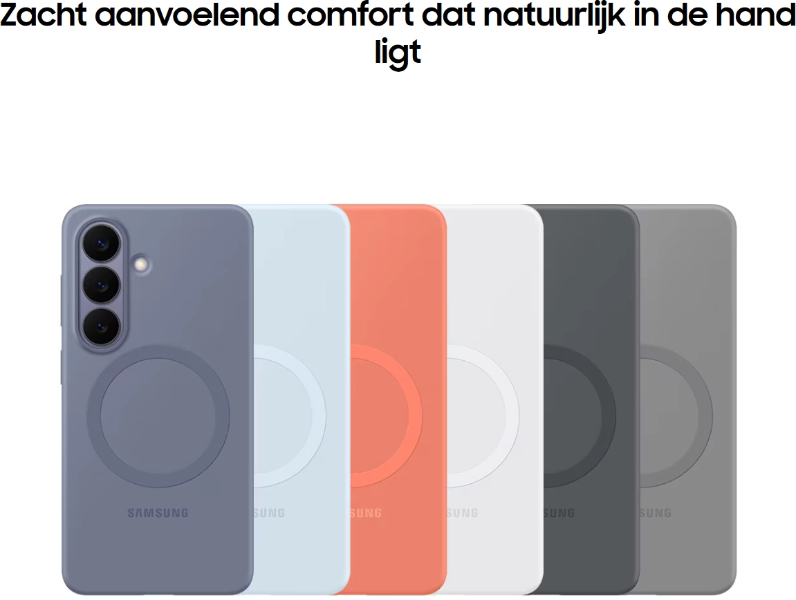 Origineel Samsung Galaxy S26 Hoesje Siliconen Magnet Back Cover Lichtblauw afbeelding 3