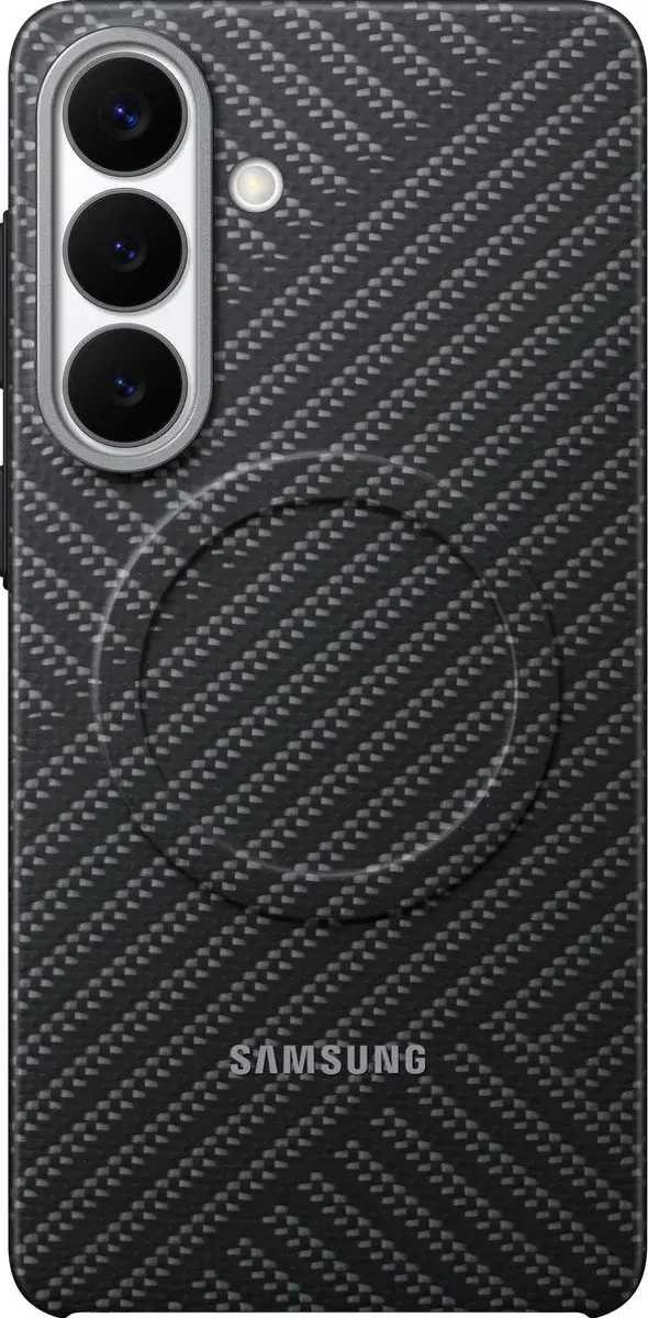 Origineel Samsung Galaxy S26 Plus Hoesje Carbon Magnet Back Cover Grijs afbeelding 1