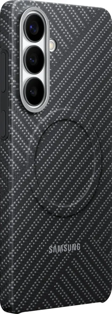 Origineel Samsung Galaxy S26 Plus Hoesje Carbon Magnet Back Cover Grijs afbeelding 2