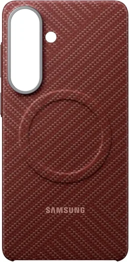Origineel Samsung Galaxy S26 Plus Hoesje Carbon Magnet Back Cover Rood afbeelding 3