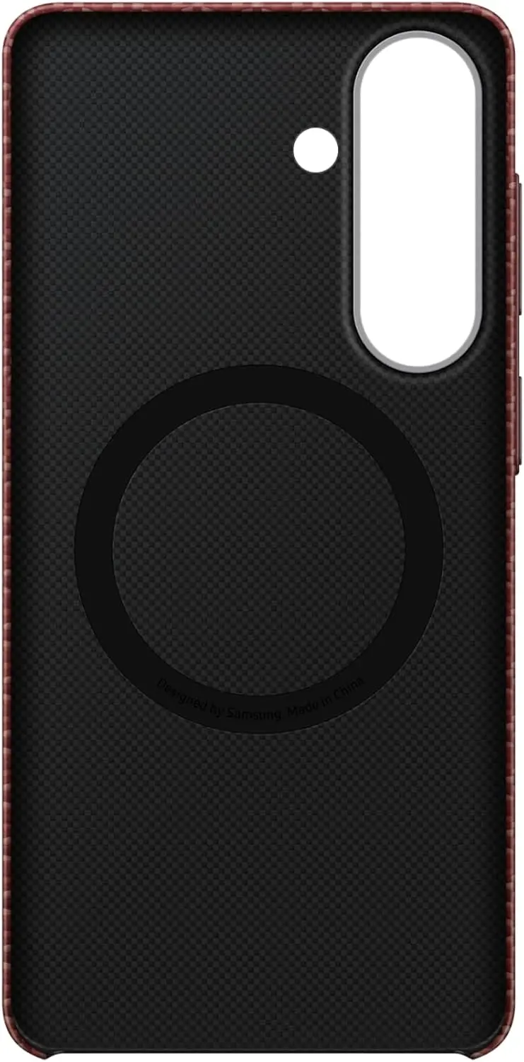 Origineel Samsung Galaxy S26 Plus Hoesje Carbon Magnet Back Cover Rood afbeelding 5
