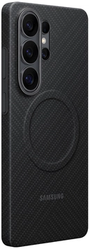 Origineel Samsung Galaxy S26 Ultra Hoesje Carbon Magnet Back Cover Zwart afbeelding 2