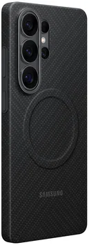 Origineel Samsung Galaxy S26 Ultra Hoesje Carbon Magnet Back Cover Zwart afbeelding 2