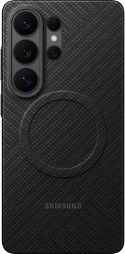 Origineel Samsung Galaxy S26 Ultra Hoesje Carbon Magnet Back Cover Zwart