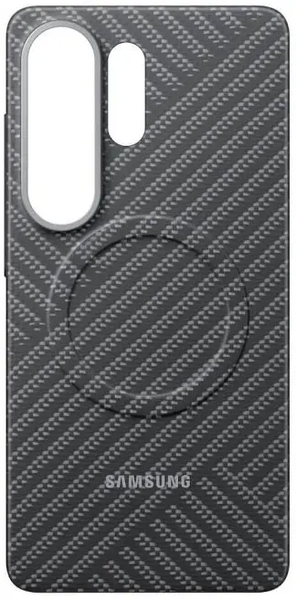 Origineel Samsung Galaxy S26 Ultra Hoesje Carbon Magnet Back Cover Grijs afbeelding 3
