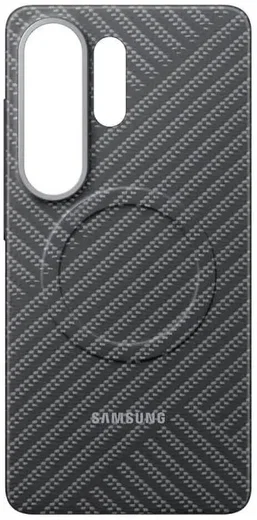 Origineel Samsung Galaxy S26 Ultra Hoesje Carbon Magnet Back Cover Grijs afbeelding 3