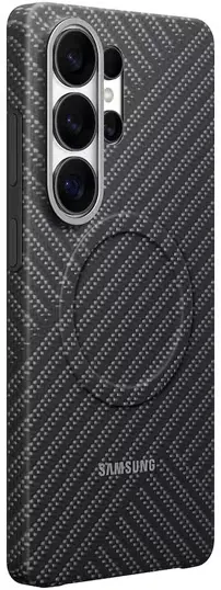 Origineel Samsung Galaxy S26 Ultra Hoesje Carbon Magnet Back Cover Grijs afbeelding 2
