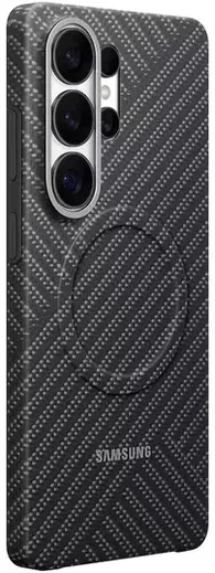 Origineel Samsung Galaxy S26 Ultra Hoesje Carbon Magnet Back Cover Grijs afbeelding 2