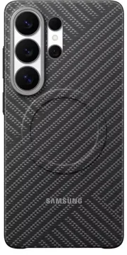 Origineel Samsung Galaxy S26 Ultra Hoesje Carbon Magnet Back Cover Grijs