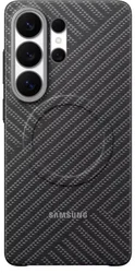 Origineel Samsung Galaxy S26 Ultra Hoesje Carbon Magnet Back Cover Grijs afbeelding