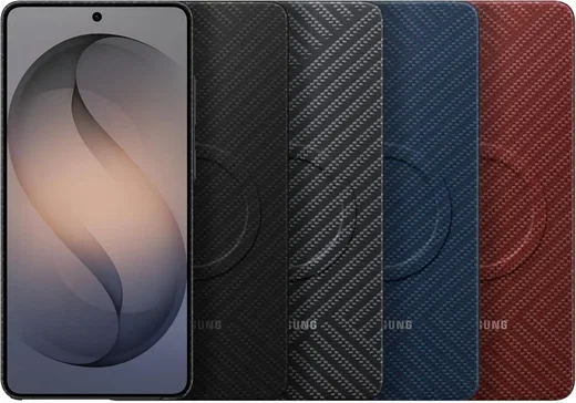 Origineel Samsung Galaxy S26 Ultra Hoesje Carbon Magnet Back Cover Rood afbeelding 6