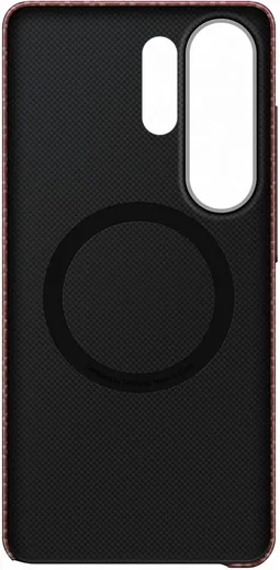 Origineel Samsung Galaxy S26 Ultra Hoesje Carbon Magnet Back Cover Rood afbeelding 5