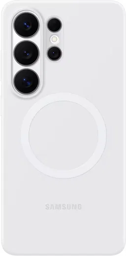 Origineel Samsung Galaxy S26 Ultra Hoesje Siliconen Magnet Back Cover Wit afbeelding 1