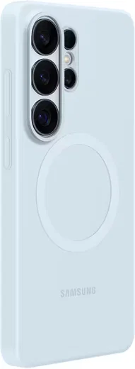 Origineel Samsung Galaxy S26 Ultra Hoesje Siliconen Magnet Back Cover Lichtblauw afbeelding 2