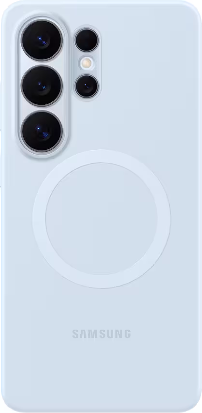 Origineel Samsung Galaxy S26 Ultra Hoesje Siliconen Magnet Back Cover Lichtblauw afbeelding 1