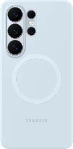 Origineel Samsung Galaxy S26 Ultra Hoesje Siliconen Magnet Back Cover Lichtblauw afbeelding 1