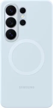 Origineel Samsung Galaxy S26 Ultra Hoesje Siliconen Magnet Back Cover Lichtblauw