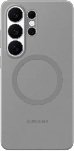 Origineel Samsung Galaxy S26 Ultra Hoesje Siliconen Magnet Back Cover Grijs afbeelding 1