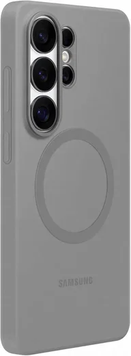 Origineel Samsung Galaxy S26 Ultra Hoesje Siliconen Magnet Back Cover Grijs afbeelding 2