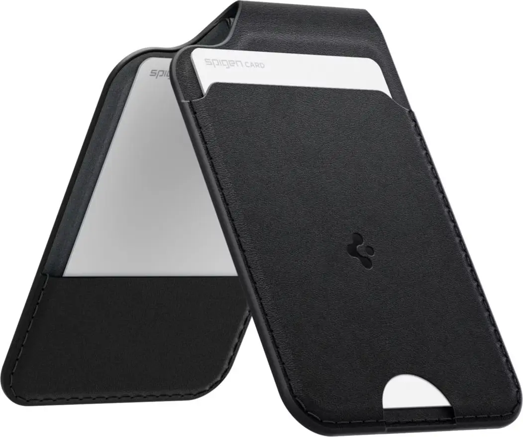 Origineel Samsung x Spigen Valentinus S Pasjeshouder Vegan Leer Zwart afbeelding 1