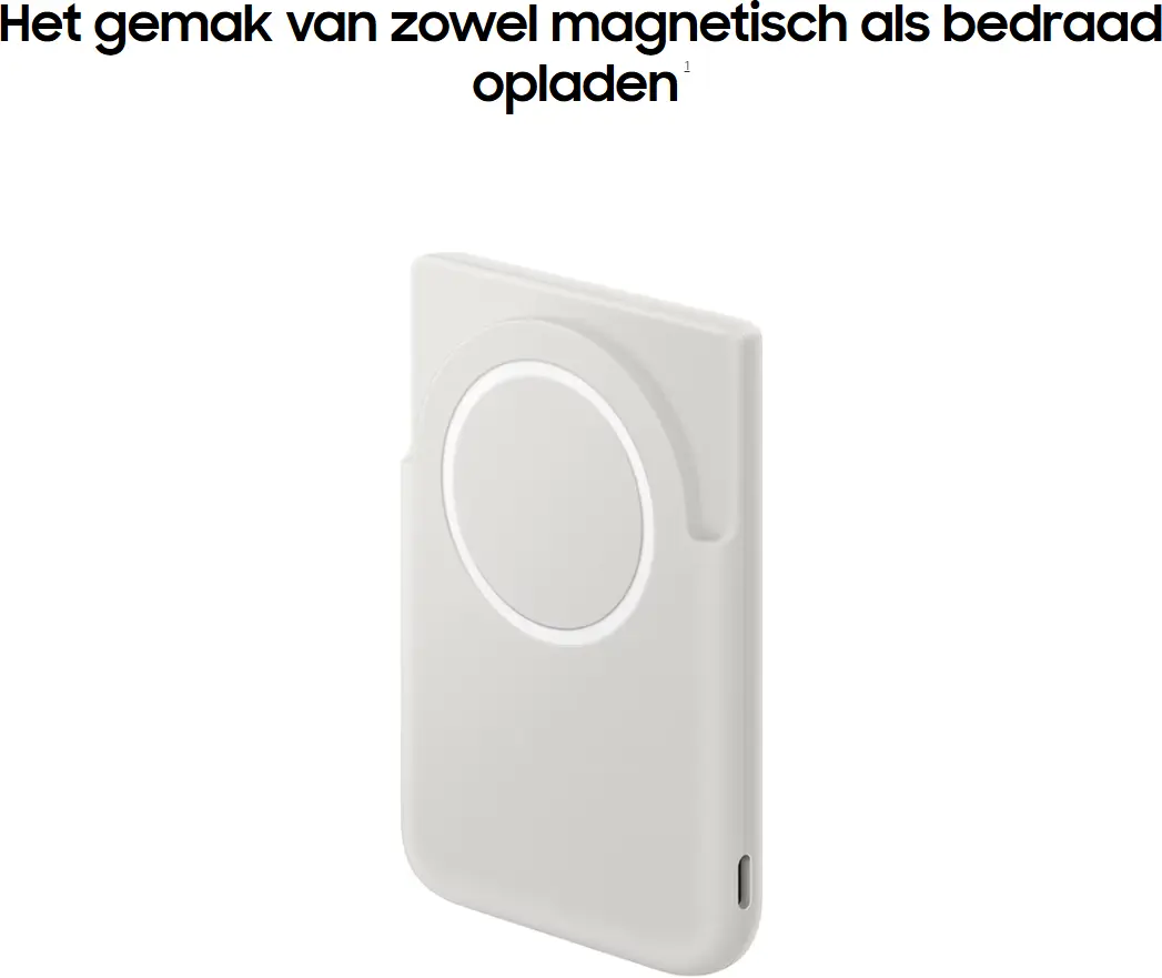 Originele Samsung Magnet Wireless Battery Draadloze Powerbank 5.000 mAh Grijs afbeelding 3