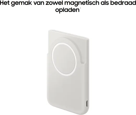 Originele Samsung Magnet Wireless Battery Draadloze Powerbank 5.000 mAh Grijs afbeelding 3