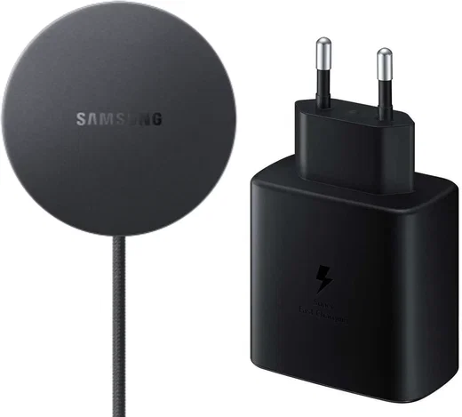 Originele Samsung 25W Draadloze Magnetische Oplader met 45W Power Adapter Zwart afbeelding 1
