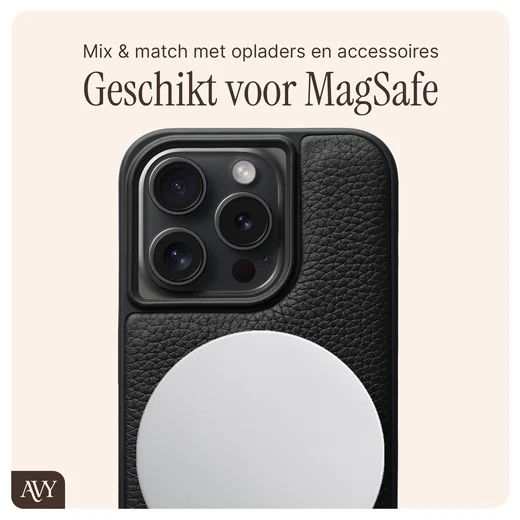 AVY Apple iPhone 15 Pro - Classic Kit - Leather Zwart afbeelding 8