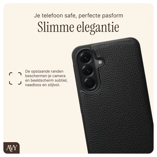 AVY Samsung Galaxy A56 - Classic Kit - Leather Zwart afbeelding 6