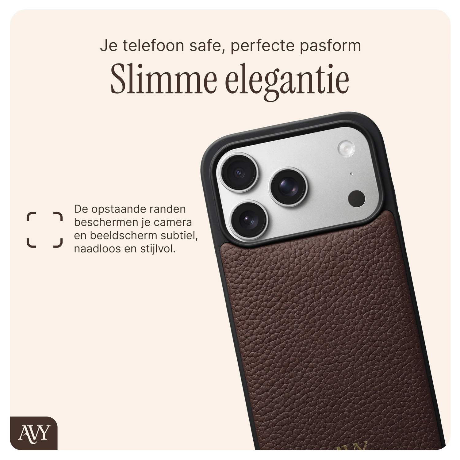 AVY Apple iPhone 17 Pro - Classic Kit - Leather Chocolate afbeelding 7