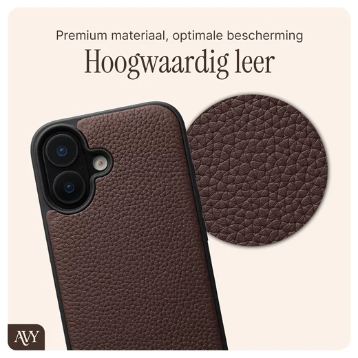AVY Apple iPhone 16 - Classic Kit - Leather Chocolate afbeelding 6